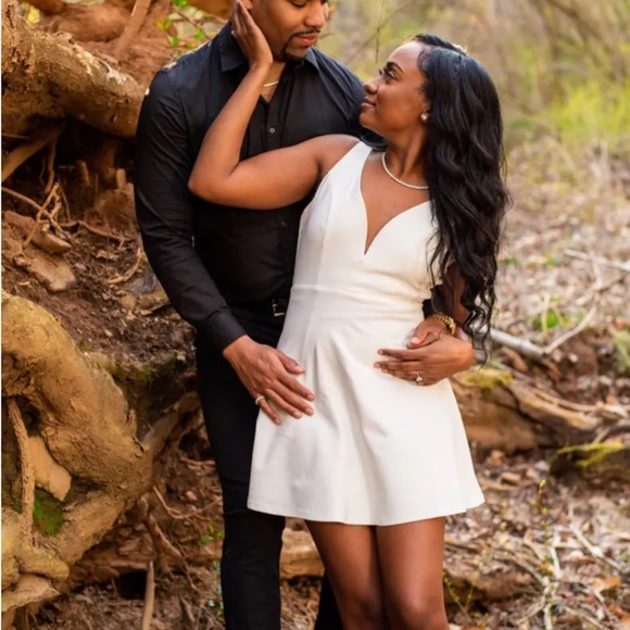 Lulus Forever Crush White Strappy Sleeveless Skater Dress,  L - EUC - Picture 3 of 8